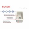 Bocchi 18 in W x 12 in L x 8 in H, Fireclay, Fireclay Kitchen Sink 1358-014-0120